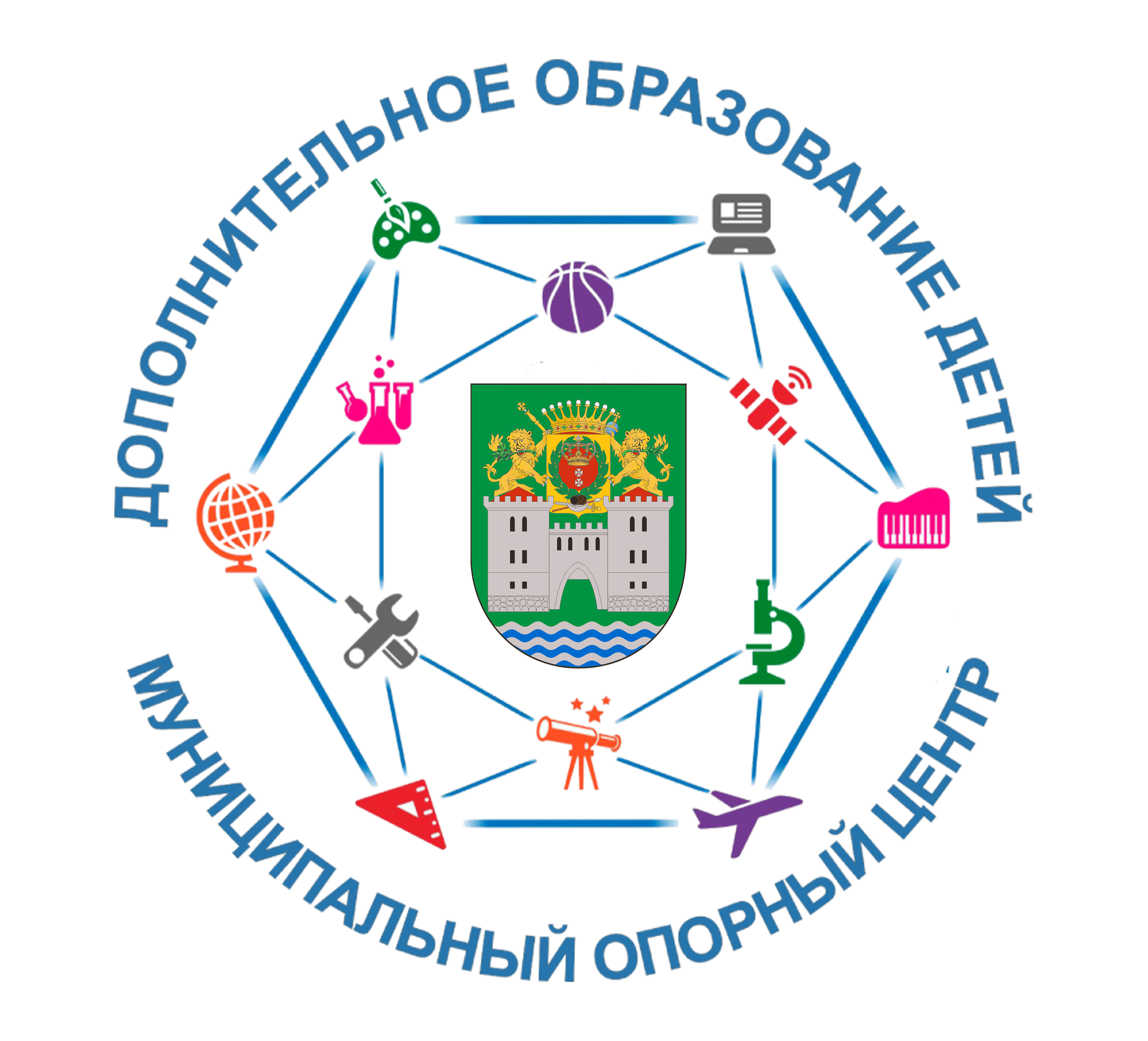 Эмблема муниципального опорного центра дополнительного образования. Навигатор дополнительного образования московской букинг